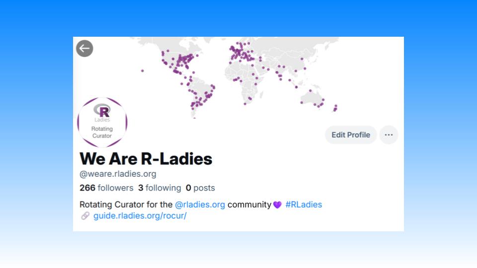 We're Launching the R-Ladies Rotating Curation Account on Bluesky!